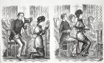 Church Manners, Illustration from Punch