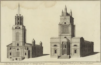 Church of St George, Ratcliff Highway and Church of St John, Limehouse, London