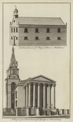 Church of St Marylebone in Middlesex and Church of St George in Bloomsbury, London