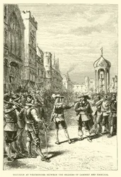 Collision at Westminster between the soldiers of Lambert and Haselrig