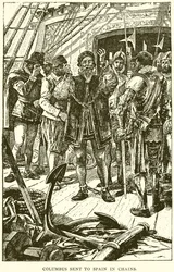 Columbus Sent to Spain in Chains