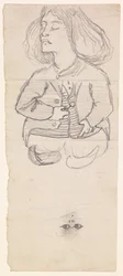 Composite Drawing of a Stunner / A Victorian Woman in her Underwear