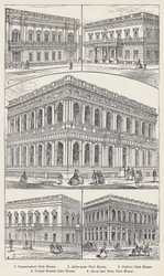 Conservative Club House, Athenaeum Club House, Carlton Club House, United Service Club House, Army and Navy Club House