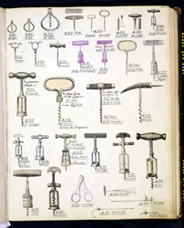 Corkscrews, from a trade catalogue of domestic goods and fittings, c.1890-1910