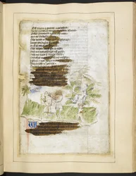 Cotton MS Tiberius A. VII fol.49 A Personification of Necromancy