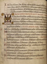 Psalm 56 with Old English gloss and decorated initial MI