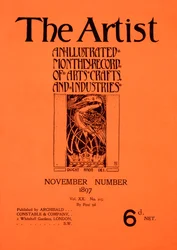 Cover for The Artist Magazine, November 1897