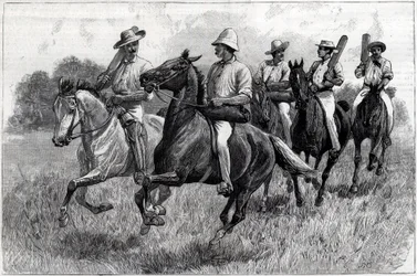 Cricket in Australia, a Team Going Up-Country to Play a Match - Illustration for The Graphic
