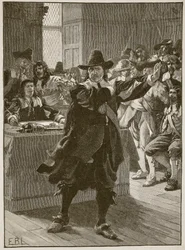 Cromwell addressing the Long Parliament for the last time, illustration from Cassell