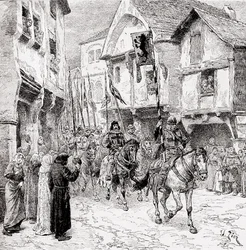 Crusaders on route for the Holy Land