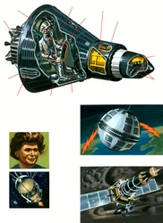 Cut-away of Mercury spacecraft