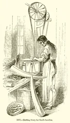 Cutting Ivory for Knife-Handles