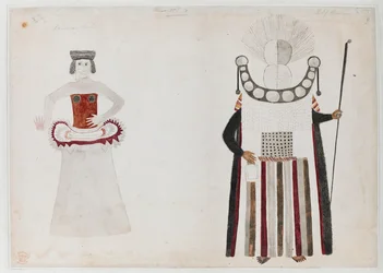 Dancing girl and a Chief Mourner of Tahiti