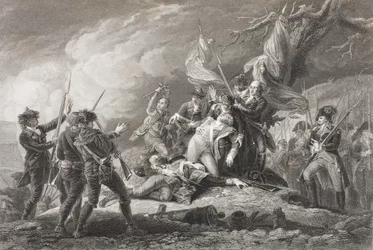 Death of General Montgomery at the Battle of Quebec, from 