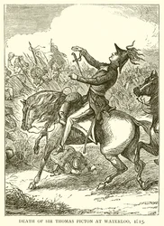 Death of Sir Thomas Picton at Waterloo, 1815