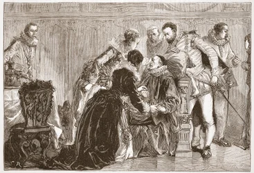 Death of William the Silent, Prince of Orange, illustration from 