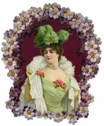 Decoration Featuring a Portrait of a Woman