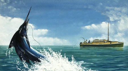 Deep-Sea Fisherman Hook a Swordfish