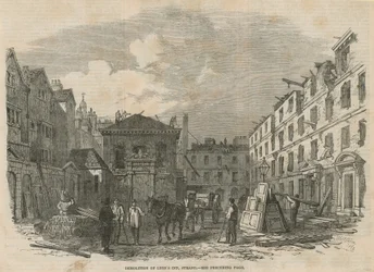 Demolition of Lyons Inn, Strand, London