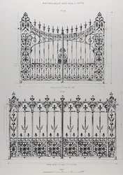 Designs for cast-iron railings, from 