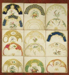 Designs for Porcelain Plates for the Daniel Factory, Staffordshire, c.1846