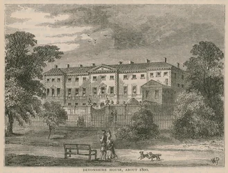 Devonshire House, London, in About 1800