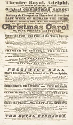 Dickens playbill: A Christmas Carol at Adelphi Theatre Royal, February 26th 1814
