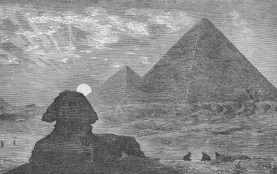 Distant view of the pyramids
