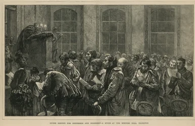 Divine service for shepherds and herdsmen - a study at the Berners Hall, Islington, London