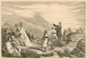 Donald Cargill preaching in the Fields