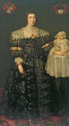 Double Portrait of Mary, Lady Bowes, Aged 24, and her Eldest Son, Thomas, 1630