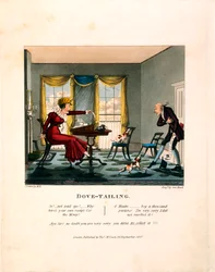 Dove-tailing, engraved by George Hunt, published by Thomas McLean, 1827