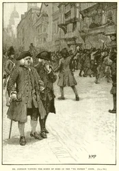 Dr. Johnson Viewing the Scene of Some of the No Popery Riots