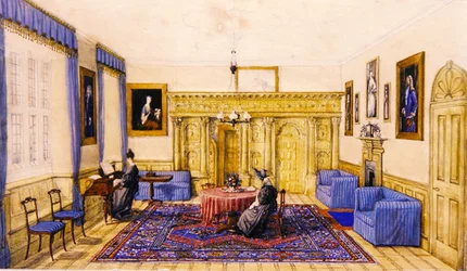 Drawing room interior of a country house, c.1830