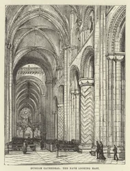 Durham Cathedral, the nave looking east
