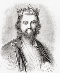 Edward II, aka Edward of Caernarfon, from Old England: A Pictorial Museum, published 1847