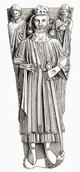 Effigy of King John on His Tomb in Worcester Cathedral, from 