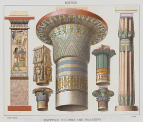 Egyptian, Egyptian Columns and Pilasters