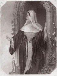 Emilia, Wife of Aegeon, Abbess of a Community of Ephesus (The Comedy of Errors) (circa 1838) from Gallery of the Women of Shakespeare