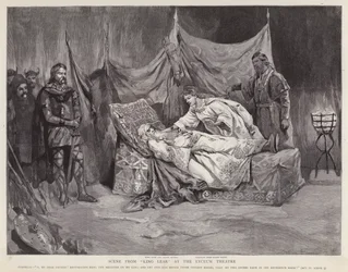 English actors Henry Irving and Ellen Terry in a production of Shakespeare