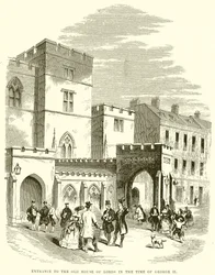Entrance to the Old House of Lords in the Time of George II