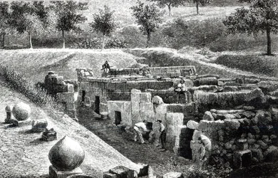Etruscan Tombs excavated by Signor Mancini at Orvieto