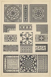 Examples of tesselated pavement from Pompeii and Tor Marancio, Italy