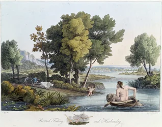 Fishing and ploughing in England - in 