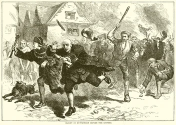 Flight of Hutchinson before the Rioters
