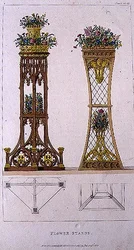 Flower stands, plate 163 from Ackermann