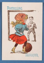Footballing Daughter, from the Happy Families card game, c.1890-1900