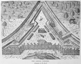 Fort Caroline Completed, from 