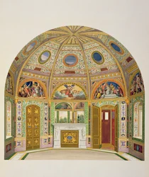 Fresco Decoration in the Summer House of Buckingham Palace, from The Decorations of the Garden Pavilion in the Grounds of Buckingham Palace by Ludwig Gruner and Anna Brownell Jameson