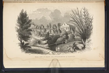 Front View Of Chapel And Dwelling House At Sligoville (engraving)